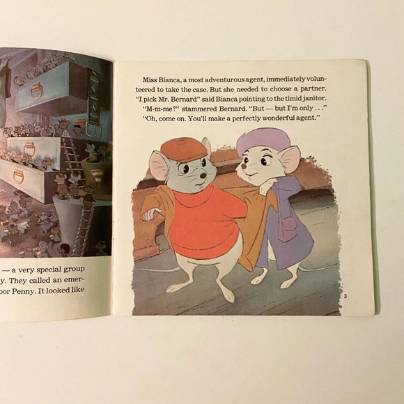 Vintage 1977 Disney The Rescuers With Songs From  Film 7 Inch Record and Book - Picture 8 of 16